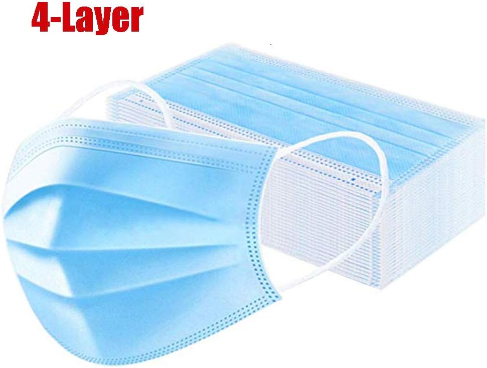 20 PCS Disposable 4-Layer Face Masks - Dust Breathable Earloop Antiviral Face Mask, Professional Medical Sanitary Surgical Respirator Filter Cup Face Mask, Anti-Pollution Dust Protective Mask