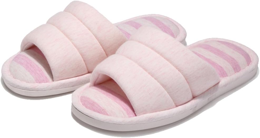 Women Men House Slippers Indoor Outdoor Knitted Cotton Non-Slip Sole Washable Lightweight Home Shoes