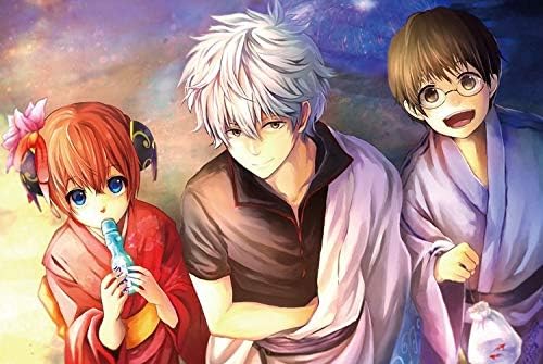 QTRT GINTAMA Series 1000pcs Wooden Puzzle, Anime Cartoon 3D DIY Jigsaw Puzzles, Decompression Educational Game Fun Toy Gift For Family Friends