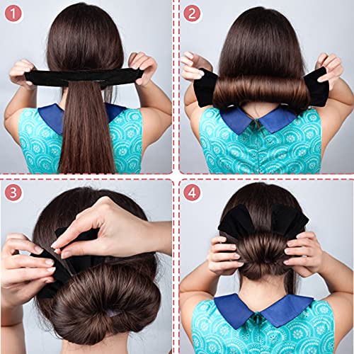 Gydandir Deft Bun for Hair, Reusable Bun Crown Twister Hair Bun Maker French Twist Hairstyle