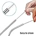 Hestya 10 Pieces Reusable Stainless Steel Straws, Metal Drinking Straws, 5 Colors, Fits 20 or 30 oz Tumbler, Cleaning Brush Included