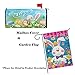 Wamika Easter Bunny Ears Butterfly Magnetic Mailbox Cover MailWraps Sping Flowers Mailbox Wraps Post Box Garden Yard Home Decor for Outside Standard Size 20.8