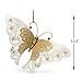 Hallmark Keepsake Christmas Ornament 2018 Year Dated, Brilliant Butterflies Gold and White