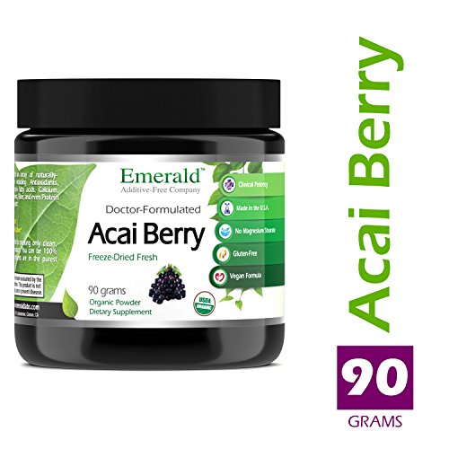 Acai Freeze-Dried Powder - Increase Energy and Vitality - Supports Healthy Digestion, Energy Boost, Fat Burning, Mental Alertness - Emerald Laboratories (Fruitrients) - 90 Grams Acai Freeze-Dried Powder - Increase Energy and Vitality - Supports Healthy Digestion, Energy Boost, Fat Burning, Mental Alertness - Emerald Laboratories (Fruitrients) - 90 Grams
