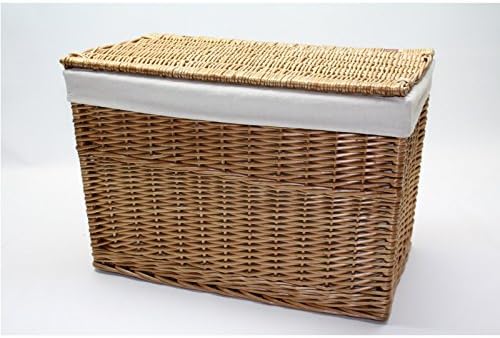 Choice Baskets Small Buff Willow Wicker Storage Trunk Chest Lined L36 x W24 x H24 cm