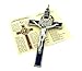 Vatican Imports St. Benedict Wall Crucifix with Colored Enamel and Booklet Explaining The St. Benedict Medal (Blue)