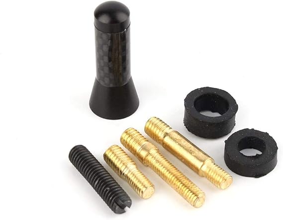 1.4/" 3.5cm  CARBON FIBER RADIO FM AM ANTENNA SHORT BLACK SHORT SCREW IN