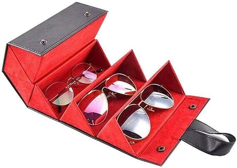 5 Ranuras Gafas De Sol De Cuero Plegables Anteojos Estuche ...
