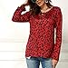 DealinM Plus Size Tops Womens Fashoin Casual Leopard Printed Long Sleeve Round Neck T-Shirt Spring Blouse Tops Redthumb 3