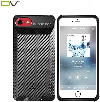 OV (iPhone 7 2300mAh) Super Slim Charger Case with Shockproof Bumper Carbon Fiber Texture Portable Power Bank Phone Bar compatitble with iphone 6 and 6s