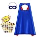 AIMIKE Superhero Capes, Reversible Costume with Mask & Superhero Stickers for Kids