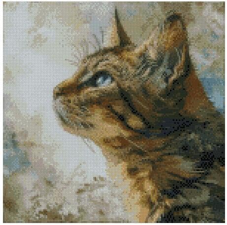 Cat (4) Counted Cross Stitch Kits, 14ct 150x150 Stitch,37x37cm Cotton cat Counted Cross Stitch Kits