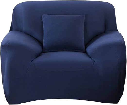 Amazon Com Winomo Armchair Slipcover Polyester T Cushion Chair Slipcover One Seat Sofa Slipcover Navy Home Kitchen