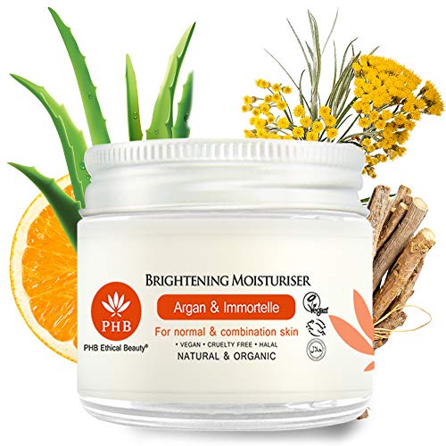 PHB's Brightening Moisturizing Cream. A 100% Natural and Organic Moisturizer 1,7 Fl. Oz