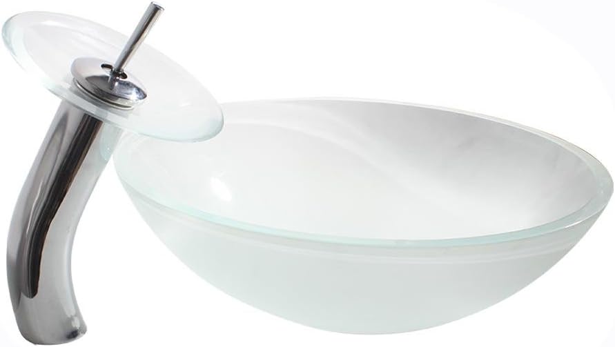 XZX Home Thickness 12mm Tempered Glass Sink for Bathroom Include Glass Facuet?Water Drain , 1