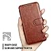 Mulbess Layered HTC One M8 Leather Case，Flip Phone Case Wallet with Magnetic Clasp for HTC One M8 Cover, Brown