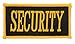 Security Patch - 12-Count Iron On Security Guard Patches, Security Officer Patch Applique with Yellow Lettering on Black Background, 3-5/8 x 1-7/8 Inches