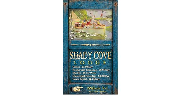 Amazon Com Artfuzz Shady Cove Wood Sign Size 25x40 X Large Home