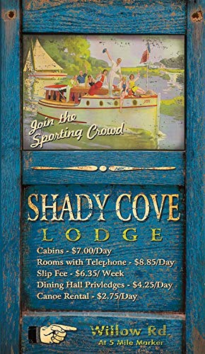 Amazon Com Artfuzz Shady Cove Wood Sign 26x15 Home Kitchen