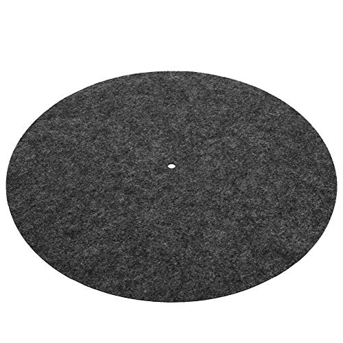 Vinyl Tray Tray Anti-Vibration Wool Cushion for Vinyl Turntable Audiophile Protective Accessory (Black)