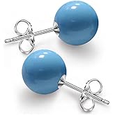 10/12mm Ocean Shell Pearl Stud Earrings Multicolor Shell Beads Pearl Stud Earrings Fashion Jewelry for Women