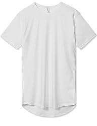 Men's Short Sleeve Hipster Drop Cut Curved Hem Long