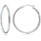 Hoops & Loops Sterling Silver 2mm Hammered Round Hoop Earrings