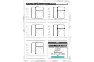 Weekly Lunch Planner: School Year Lunchbox Planner for the OmieBox Bento Box: 54 Weeks of Planning Pages (Bento Box Lunch Ideas)