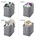 mDesign Fabric Storage Box – Household Storage Basket with Integrated Handles - Perfect for Holding Towels and Bathroom Accessories – Charcoal