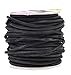 Mandala Crafts 1.5mm 2mm 3mm 4mm Natural Round Suede Leather String Cord Rope Spool for Necklace Bracelet Jewelry Making (4mm, Black)