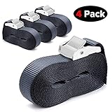 Audew Heavy Duty Lashing Straps - 4Pk x 16Ft - 500 lbs Load Cap/1500 lbs Break Strength - Cam buckle tie down straps for Motorcycles, Lawn Equipment, Moving Appliances - Cargo Tie Down Straps