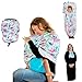 Joint Perfect-Nursing Breastfeeding Cover, Multi Use Nursing Cover, Carseat Canopy, Shopping Cart Cover, Easy To Use Stretchy Material - Designs For Baby Boys and Girls