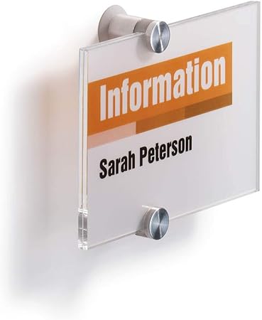 Amazon Com Durable Clean Cut Acrylic Clear Office Wall Sign 5 7