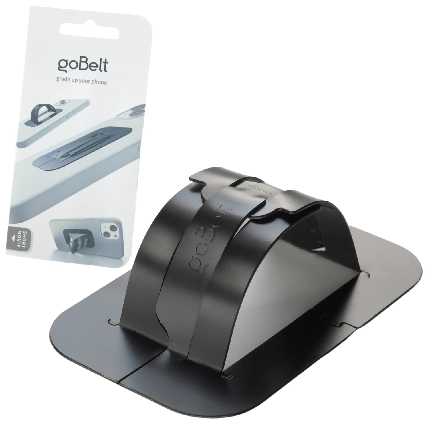 スマホリング goBelt C1 黒 薄型 1mm ワイヤレス充電対応 スマホスタンド ドイツ製 ブラック 1個商品画像