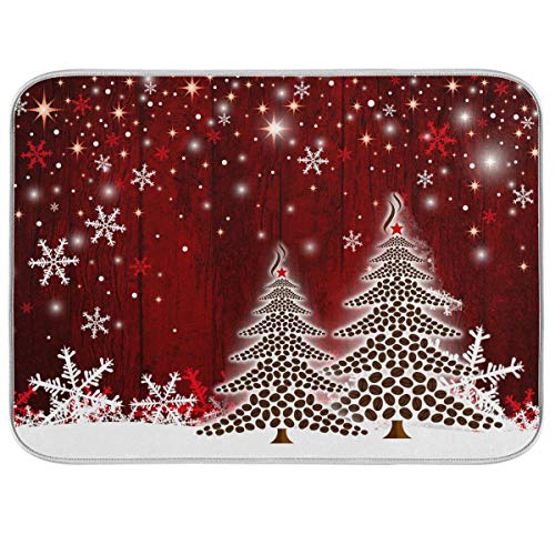 Christmas Tree Dish Drying Mat Inch Xmas