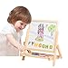 Lewo 3 in1 Wooden Magnetic Art Easel Double Sided Drawing Whiteboard Toys for Kids