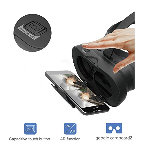 Foldable-VR-headset-No-dizzy-feeling-Adjustable-Portable-Virtual-Reality-for-VR-Games-and-3D-Movie-Compatible-with-45-60-inch-screensIOS-Android