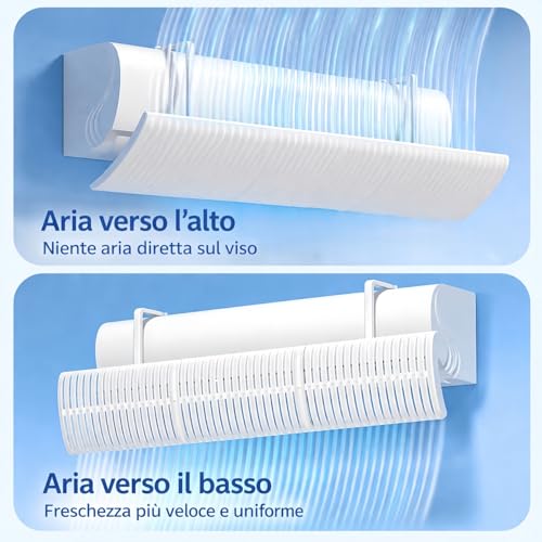 Air Conditioner Deflector, Universal Wind Deflector Anti Direct Blowing, Adjustable Air Conditioning Deflector, Panel Air Conditioner Diverter for Home/Office BANJEKT