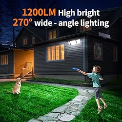 intelamp Solar Flood Lights Outdoor Motion Sensor