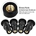 8Pack Toilet Seat Screws Universal Toilet Seats Fixing Kit Toilet Seat Fittings Black Blind Hole Fixings Expanding Rubber Top Nuts Screws Toilet Seats Nuts Hinges Replacement Tightening Kit 4 Pairs