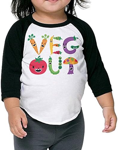 Lisenict Veg Out Children 3/4 Sleeve Tshirt Size5-6 Toddler