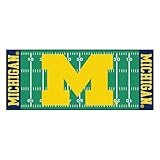 FANMATS NCAA University of Michigan Wolverines Nylon Face Football Field Runner