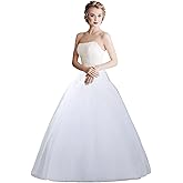 XinChangShangMao Women Petticoat Crinoline Underskirt Petticoat Skirt Full Floor Length Petticoat Slips for Wedding Dress