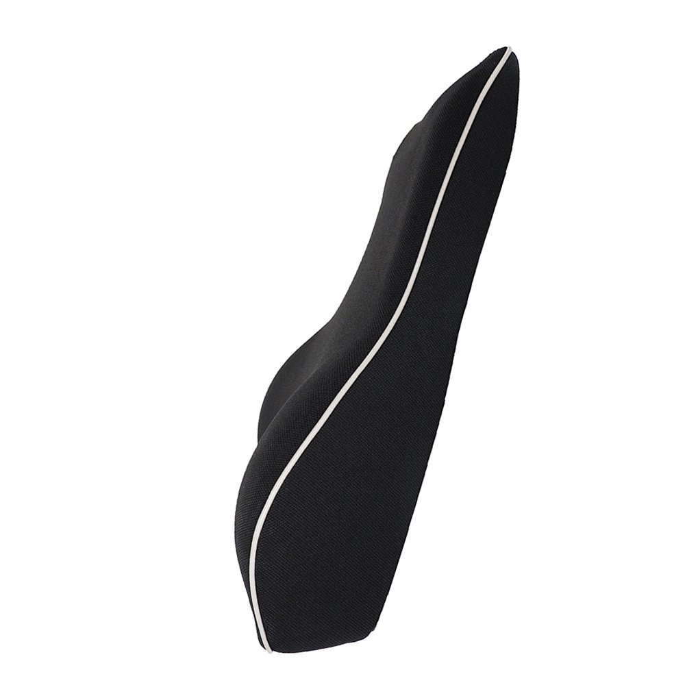 LOCEN Premium Memory Foam Lumbar Back Support Car Cushion - Reduce Back Ache Improve Posture - Black