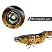 CampFENSE Fishing Lure Bait, 8-Segment, 3D Eyes, Extra-Large, Tackle 6# High Carbon Steel Anchor Hook 4 Color Options 5.23Inch / 0.67Oz (D)