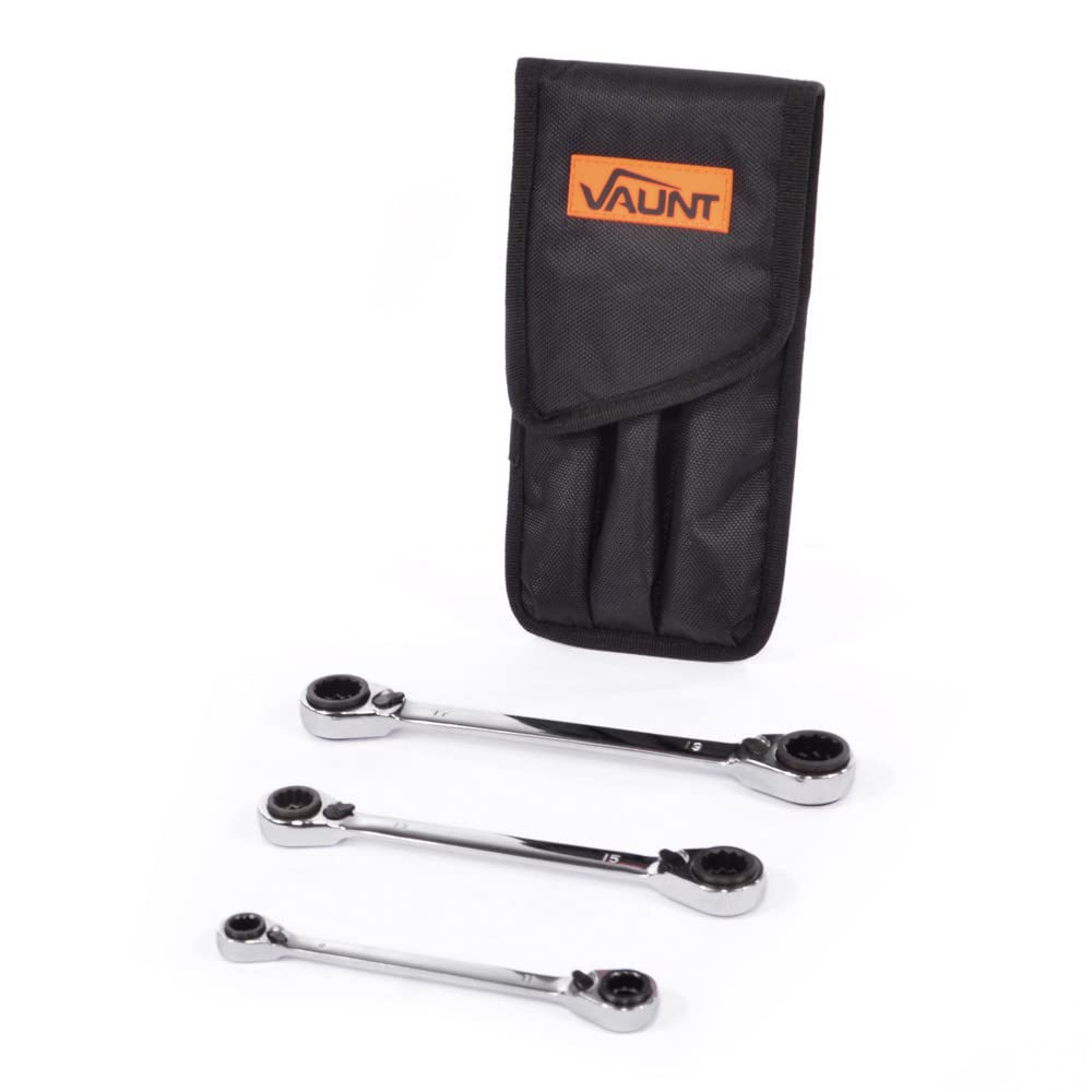 Vaunt 3 Piece Reversible Ratchet Spanner Set
