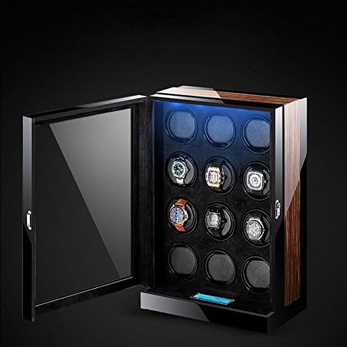 InnerTeck Wooden 24+0 Automatic Watch Winder Storage Box with LCD Touch Screen
