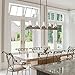 LNC Kitchen Light Fixtures, Farmhouse Chandelier Over Island in Rustic Wood and Metal, Glass Pendant for Dining Room