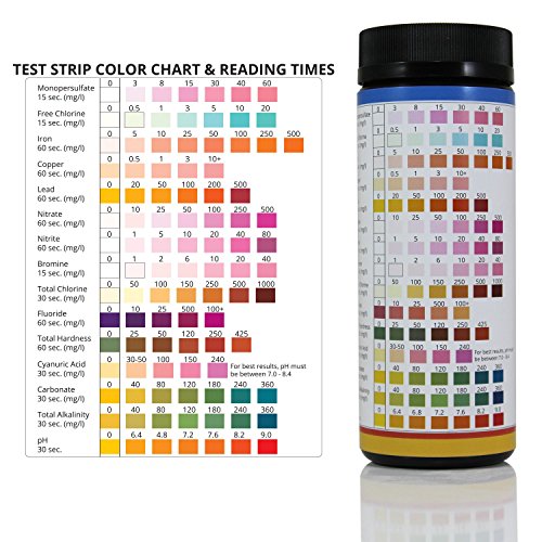 ULTIMATE 15-in-1 Drinking Water Test Kit 100ct | Best Home Water Quality Testing Strips for Well Water, Tap Water, Pool, Hot Tub, Spa & Aquarium | Lead, Hardness (TDS), Iron, Fluoride, Chlorine & More