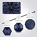 Bodyguard Foldable Travel Umbrella, Auto Open Close, 210T Teflon Coating and Lightweight 10 Ribs Strong Windproof Umbrella, Ergonomic Handle- Gift Box(Blue)